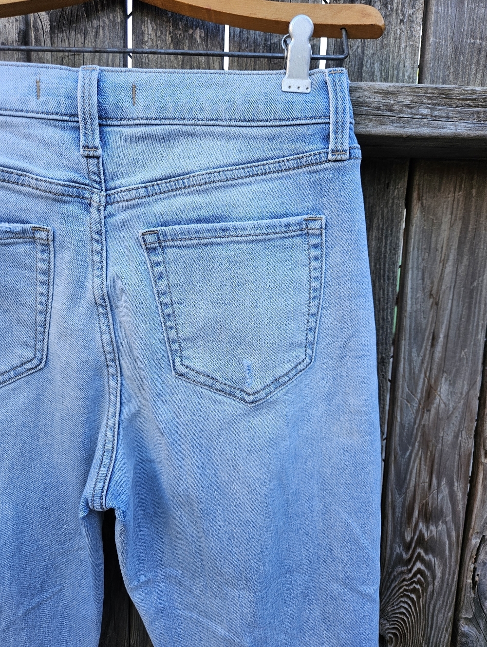 eunina Light Blue Distressed Boyfriend Jeans Women Size 7 - Picture 13 of 16